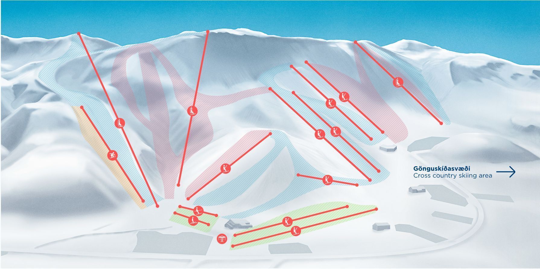 mapa pistas bláfjoll
