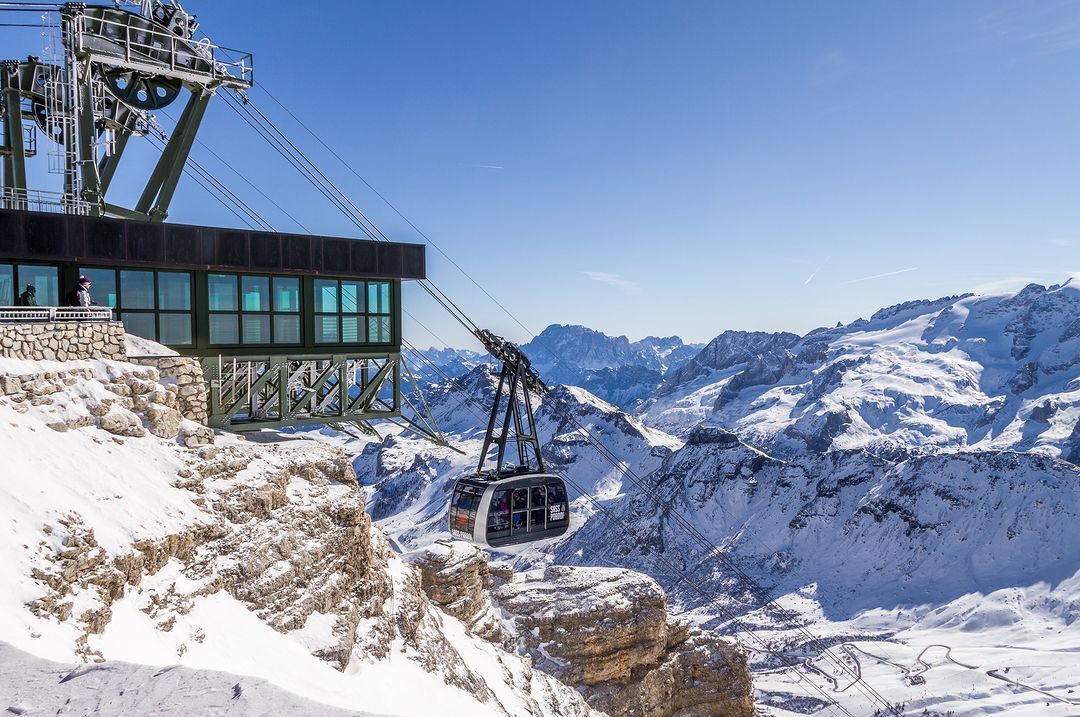 teleférico en dolomiti Superski