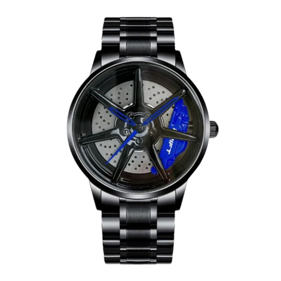 reloj de pulsera para hombre con diseño de llanta