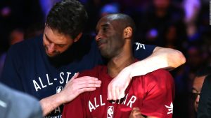 Pau Gasol visiblemente emocionado en el retiro de su camiseta recordó a Kobe Bryant | Video