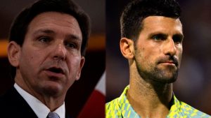 Ron DeSantis dice que puede "traer a Djokovic por bote" | Video