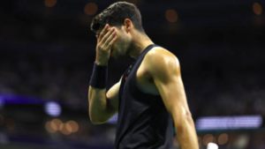 Carlos Alcaraz, eliminado en segunda ronda del US Open 2024. Fuente: Getty