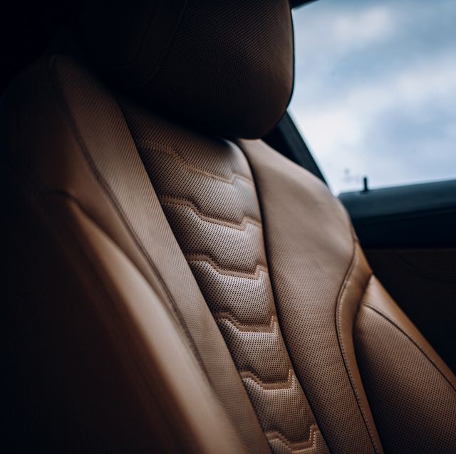 close up of vehicle seat in car